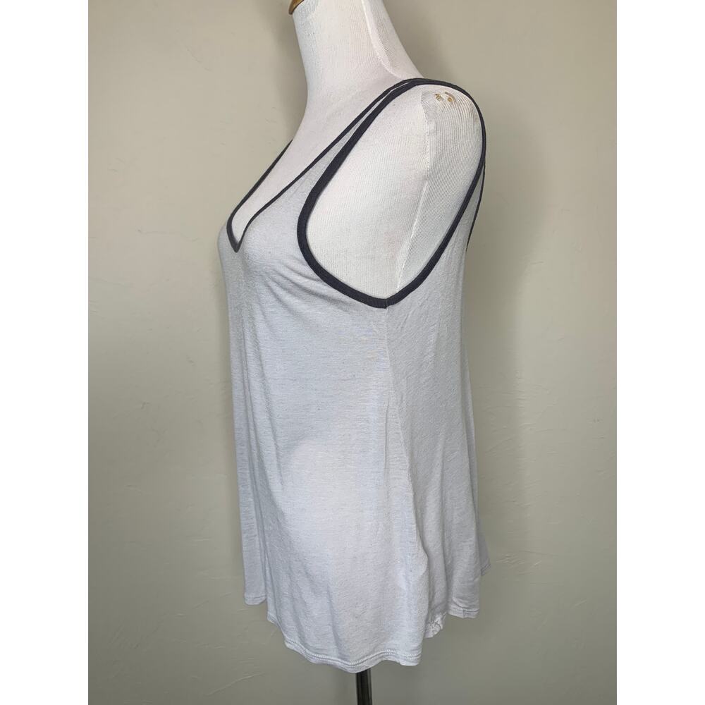 Free Press Thin Tank Top Gray Dark Gray Trim Sz XS - Picture 3 of 8